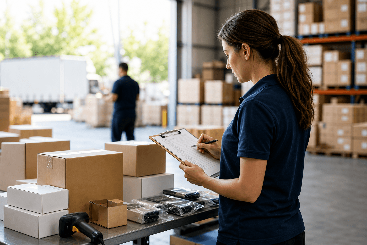 Organised warehouse goods inspection for procurement and sourcing